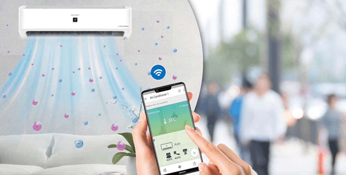 Máy lạnh - Sharp Inverter 1.0 HP AH-XP10YHW - Xuất xứ Thái Lan